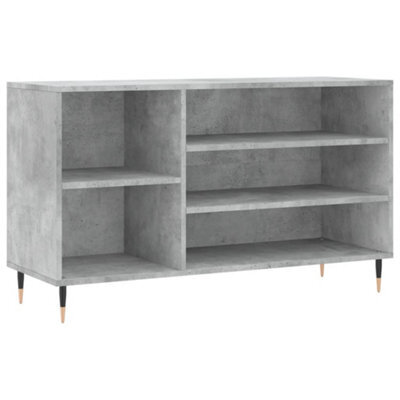 Berkfield Modern Shoe Cabinet Concrete Grey 102X36X60 Cm Engineered Wood