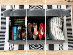 Londona 150Cm Chesterfield Ottoman Storage Bench - Plush Velvet Shoe Bench - Grey Upholstery Footstool With Storage - thumbnail 6