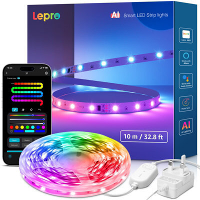 Lepro S1 Ai Smart Led Strip Light 10M Rgb+Ic, App & Voice Control, Works With Alexa, Google Home, Music Sync, Diy Rainbow Chasing - image 1