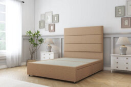 "Comfort Rosa Latte Tweed Divan Bed Base 4 Drawers - 26"" Strutted  4' Small Double" - thumbnail 2