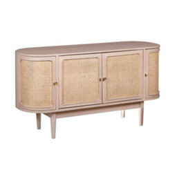 Wyld Haus Chicago Cane Rattan Mango Wood 4-Door Sideboard - thumbnail 3
