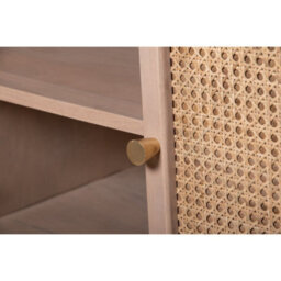 Wyld Haus Chicago Cane Rattan Mango Wood 4-Door Sideboard - thumbnail 5