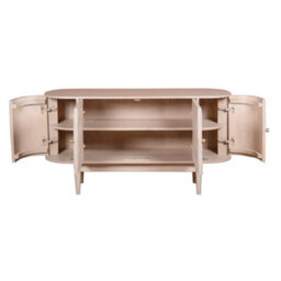 Wyld Haus Chicago Cane Rattan Mango Wood 4-Door Sideboard - thumbnail 4