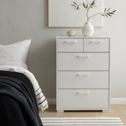 Wyld Haus Stuttgart Gloss White 5-Drawer Chest 700 X 398 X 1019 mm - thumbnail 1