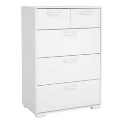 Wyld Haus Stuttgart Gloss White 5-Drawer Chest 700 X 398 X 1019 mm - thumbnail 2