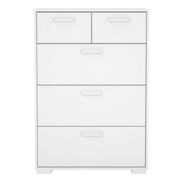 Wyld Haus Stuttgart Gloss White 5-Drawer Chest 700 X 398 X 1019 mm - thumbnail 3