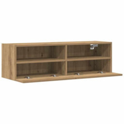 Berkfield Tv Wall Cabinet Artisan Oak 100X30X30 Cm Engineered Wood - thumbnail 5