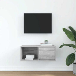 Berkfield Tv Cabinet Grey Sonoma 60X31X25.5 Cm Engineered Wood - thumbnail 3