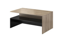 Arte Baros Chic Coffee Table In San Remo Oak & Black - W1000mm X H450mm X D600mm - thumbnail 1