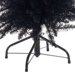 6Ft Slimline Artificial 560 Tips Christmas Tree - Black - thumbnail 3