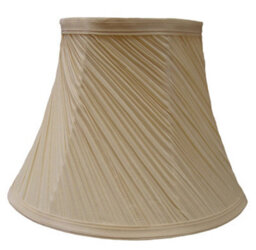 "K Living 14"" Mushroom Swirl Pleated Ceiling Table Lamp Shade - Champagne" - thumbnail 2
