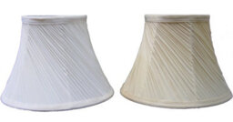 "K Living 14"" Mushroom Swirl Pleated Ceiling Table Lamp Shade - Champagne"