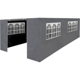 Loops Side Walls Door & Windows For 3X6M Pop-Up Gazebo - Grey - Garden Party Tent - thumbnail 1