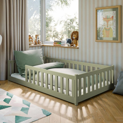 Arten Otis Olive 120 X 200Cm Eu Small Double Bed With Guardrails - Foam Bonnell Mattress Included - image 1