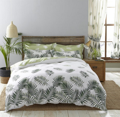 "Charlotte Thomas 144 Thread Count ""fern"" Reversible Duvet Cover Set" - image 1