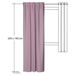 Bricoflor Blackout Curtain With Concealed Loops  - Rosa - 2,45 X 1,40 M - Plain - thumbnail 6