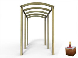 Edecks Contemporary Colonnade Wooden Garden Pergola (W 1800mm X D 4800mm) With Steel Spikes (2.1M) - thumbnail 2