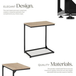 Tectake Bedside Table Cardiff - Industrial Style, 55.5 X 35 X 67 Cm - Industrial Wood Light, Oak Sonoma - thumbnail 3