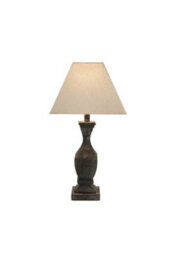 Incia Fluted Wooden Table Lamp With Linen Shade Elegant Timeless - thumbnail 2