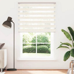 Berkfield Zebra Blind Marble Beige 145X230 Cm Fabric Width 140.9 Cm Polyester - thumbnail 2