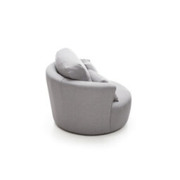 Abakus Direct Darcy Swivel Chair In Light Grey Linen Fabric - thumbnail 6