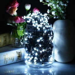 Best Artificial 200 Bright White Led's Black Cable Connectable Outdoor Garden Party Christmas Waterproof String Lights (20M) Low Voltage Plug