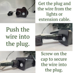 Best Artificial 200 Bright White Led's Black Cable Connectable Outdoor Garden Party Christmas Waterproof String Lights (20M) Low Voltage Plug - thumbnail 6