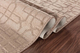 Ivy Washable Cubed Trellis Design Anti Slip Doormats Beige 80X150 Cm - thumbnail 2