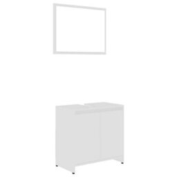 Berkfield Durable Bathroom Furniture Set White Engineered Wood