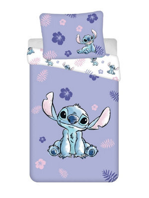 Disney Lilo & Stitch Purple Single Duvet Cover And Pillowcase Set - European Size