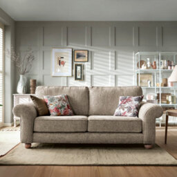 Abakus Direct Ingrid Collection 3 Seater Sofa In Taupe - thumbnail 1