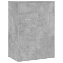 Berkfield Durable Shoe Cabinet Concrete Grey 60X35X84 Cm Engineered Wood