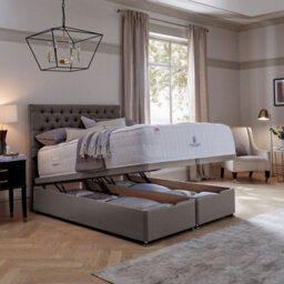 Pocket Spring Bed Company Mulberry Mattress & Pebble Grey Full Ottoman Divan In 3 Sizes - thumbnail 2