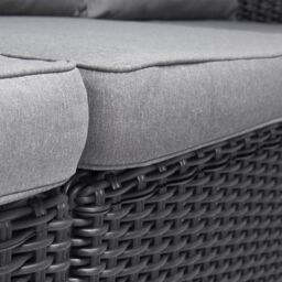 Keter California Chaise Matt Graphite Resin 3 Seater Garden Furniture Set With Footstool - thumbnail 5