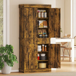 Wyld Haus Zirolu 180Cm Brown Tall Kitchen Pantry Cabinet With Drawer And Shelves - thumbnail 9