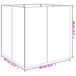 Berkfield Planter 80X80X80 Cm Corten Steel - thumbnail 6
