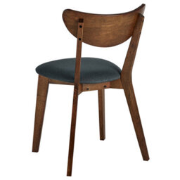 Beliani Set Of 2 Dining Chairs Erie Wood Dark Brown/ Grey - thumbnail 6