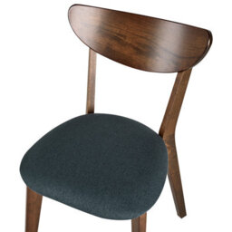 Beliani Set Of 2 Dining Chairs Erie Wood Dark Brown/ Grey - thumbnail 7