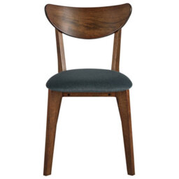 Beliani Set Of 2 Dining Chairs Erie Wood Dark Brown/ Grey - thumbnail 5