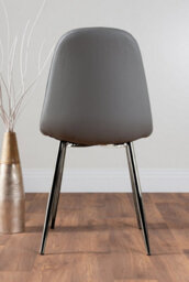 Furniturebox Uk Selina Round Dining Table And 2 Grey Corona Silver Leg Chairs - thumbnail 9