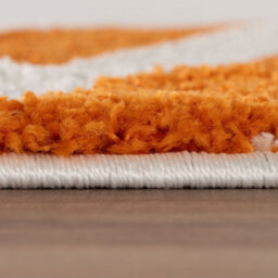 The Rugs Joli Orange And White Abstract Doodle Rug Soft Dense Pile Easy To Clean And Pet Friendly For Living Rooms And Bedrooms - thumbnail 3