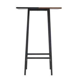 93Cm Tall Square Bar Table Industrial Breakfast Bar High Pub Cafe Bistro Table - thumbnail 3