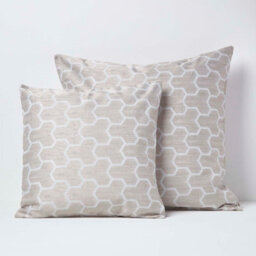 Homescapes Geometric Natural Jacquard Cushion Cover, 45 X 45 Cm - thumbnail 5
