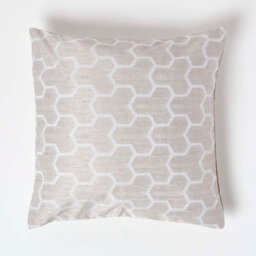 Homescapes Geometric Natural Jacquard Cushion Cover, 45 X 45 Cm - thumbnail 1