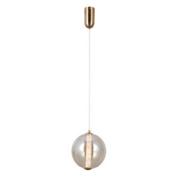 Luminosa Lighting Luminosa Butero 20Cm Globe Pendant Ceiling Light Gold 3000K Warm White - thumbnail 1