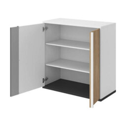 Arte Modern Imola Sideboard Cabinet With Shelves In White Matt - Spacious And Stylish (H)900mm (W)900mm (D)400mm - thumbnail 2