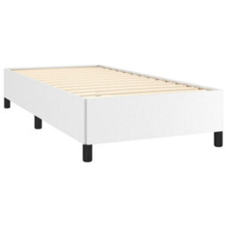 Berkfield Bed Frame White 90X190 Cm 3Ft Single Faux Leather - thumbnail 4
