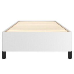 Berkfield Bed Frame White 90X190 Cm 3Ft Single Faux Leather - thumbnail 5