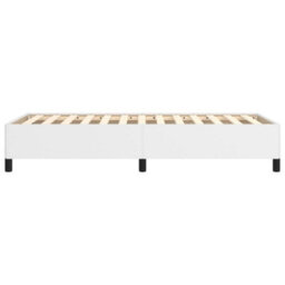 Berkfield Bed Frame White 90X190 Cm 3Ft Single Faux Leather - thumbnail 6