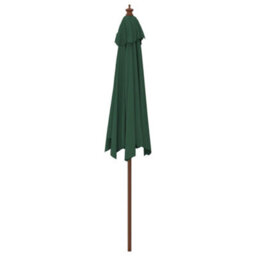 Berkfield Garden Parasol With Wooden Pole Green 299X240 Cm - thumbnail 5